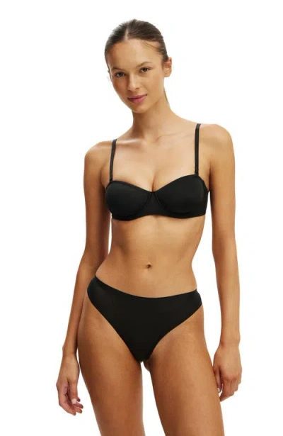 Cotton On Body Sheer Strapless Balconette Bra In Black