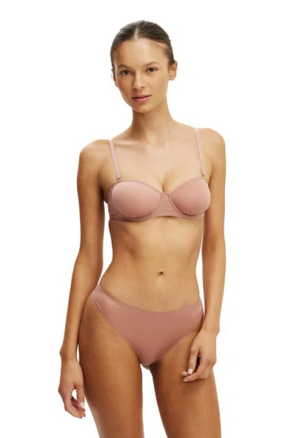 Cotton On Body Sheer Strapless Balconette Bra In Pink