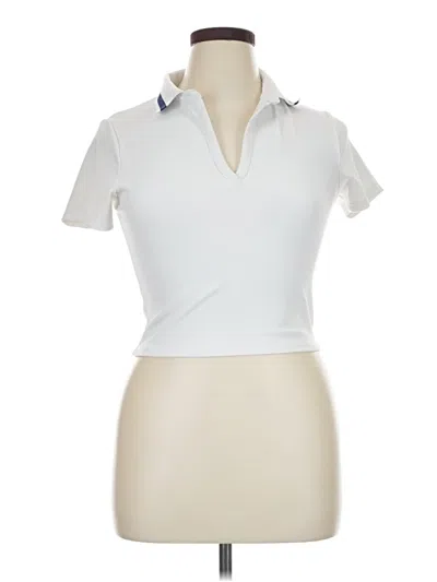 Pre-owned Cotton On Body Short Sleeve Top White Collared Neckline Tops