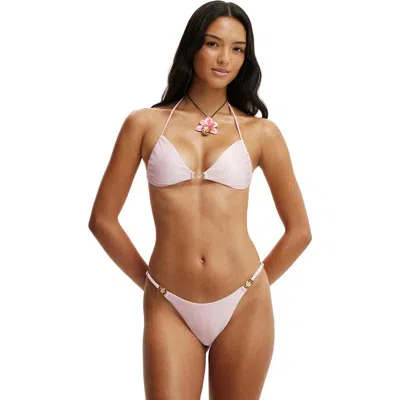 Cotton On Body Side Gather Bralette Bikini Top In Pink