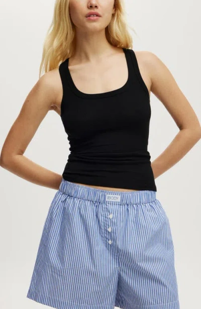 Cotton On Body Sleep Recovery Racer Back Tank Top In True Black