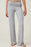Cotton On Body Sleep Recovery Roll Waist Pant In Grey Marle Rib