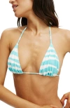 Cotton On Body Slider Triangle Bikini Top In Blue