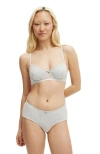 Cotton On Body Sophie Cotton Pointelle Underwire Bra In White
