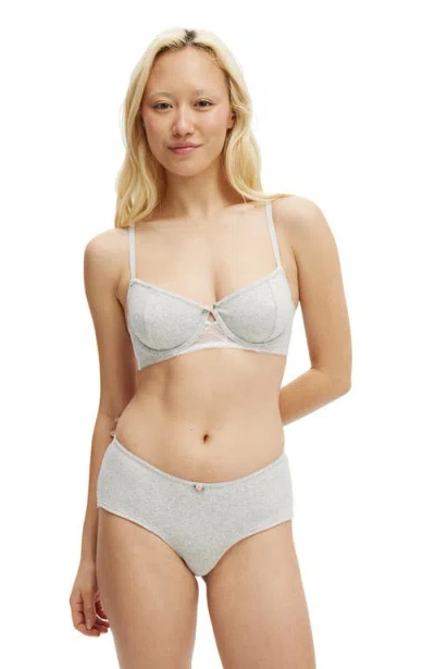 Cotton On Body Sophie Cotton Pointelle Underwire Bra In White