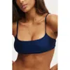 Cotton On Body Straight Neck Crop Bikini Top In Ocean Water Shimmer