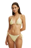 Cotton On Body String Tie Side Brazilian Bikini Bottom In Yellow