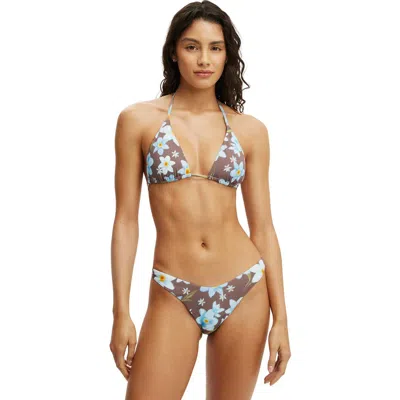 Cotton On Body String Triangle Bikini Top In Multi