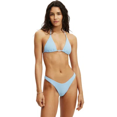 Cotton On Body String Triangle Bikini Top In Blue