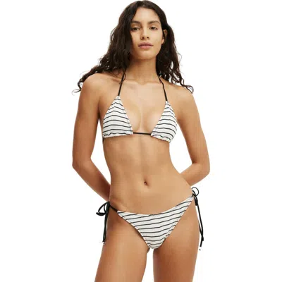Cotton On Body Sunspun Micro Knit Slider Triangle Bikini Top In Multi