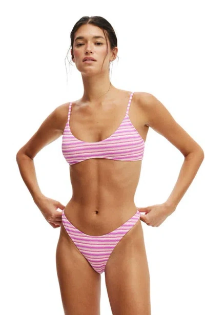 Cotton On Body Super Scoop Bikini Top In Pink