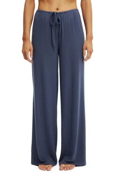 Cotton On Body Super Soft Low Rise Wide Leg Pant In Blue