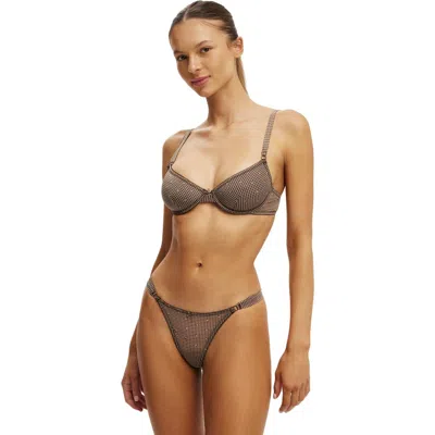 Cotton On Body Sutton Sheer Underwire Bra In Brown