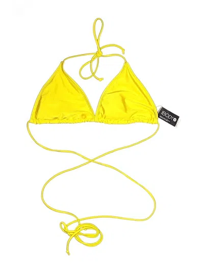 Pre-owned Cotton On Body Swimsuit Top Yellow Solid Pattern Swimwear