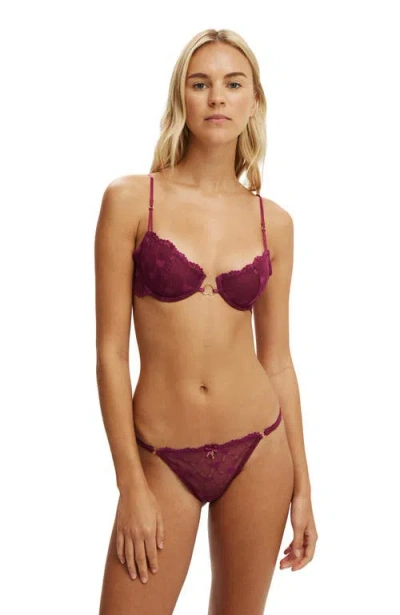 Cotton On Body The Keepsake Underwire Bra In Purple