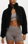 Cotton On Body The Mother Puffer Cropped  Jacket In Black
