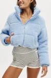 Cotton On Body The Mother Puffer Cropped  Jacket In Windsurfer