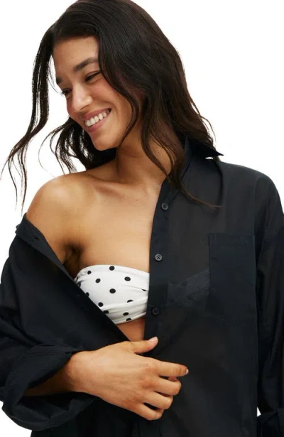 Cotton On Body The Resort Long Sleeve Shirt In Black