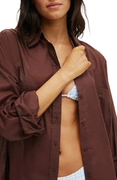 Cotton On Body The Resort Long Sleeve Shirt In Brown