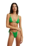 Cotton On Body Thin Strap Gathered Brazilian Bikini Bottom