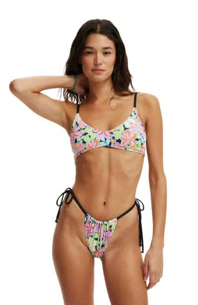 Cotton On Body Thin Strap Gathered Brazilian Bikini Bottom