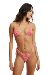 Cotton On Body Thin Strap Gathered Brazilian Bikini Bottom