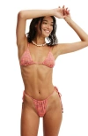 Cotton On Body Thin Strap Gathered Brazilian Bikini Bottom