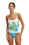 Cotton On Body Thin Strap Low Scoop One Piece Cheeky