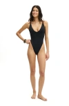 Cotton On Body Tie Back Strappy One Piece Brazilian In Black