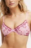 Cotton On Body Trixie Bow Underwire Bra In Pink Icing