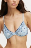 Cotton On Body Trixie Bow Underwire Bra In Windsurfer