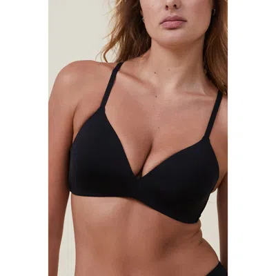 Cotton On Body Ultimate Comfort Wirefree T-shirt Bra In Black