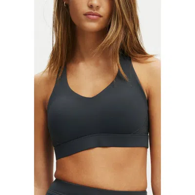 Cotton On Body Ultimate High Impact Racer Back Crop In Element Blue