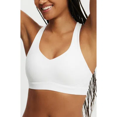 Cotton On Body Ultimate High Impact Racer Back Crop In White