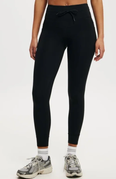 Cotton On Body Ultimate Run Rib 7/8 Tight In Black
