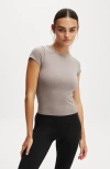Cotton On Body Ultra Soft Fitted Tshirt In Desert Grey