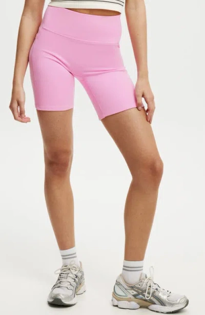 Cotton On Body Ultimate Run Rib Bike Short In Millennial Pink