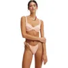 Cotton On Body Underwire Balconette Bikini Top In Shell Pink Gingham