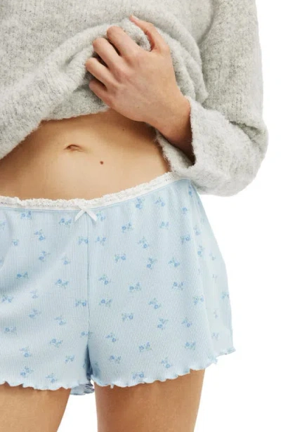 Cotton On Body Waffle Baby Lock Hem Short In Blue