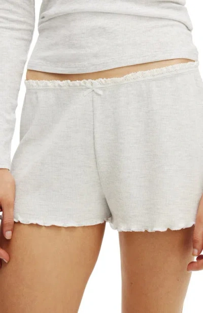 Cotton On Body Waffle Baby Lock Hem Short In Gray
