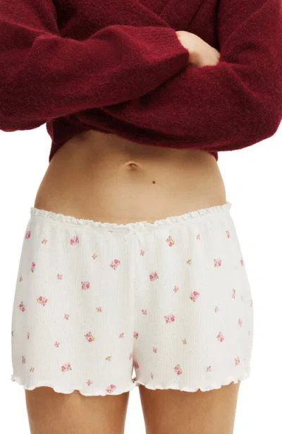 Cotton On Body Waffle Baby Lock Hem Short In White
