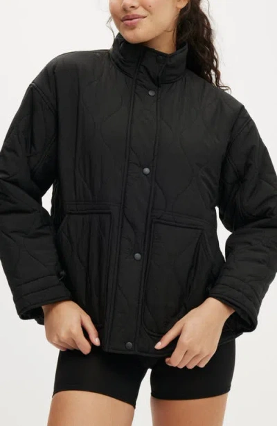 Cotton On Body Warm Up Relaxed Lightweight Jacket In Black