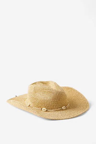 Cotton On Body Western Hat In Natural/ Shells