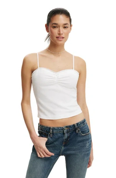 Cotton On Bow Cotton Cami In White