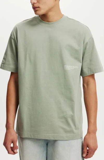 Cotton On Box Fit Easy T-shirt In Fern Portland Essentials