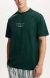 Cotton On Box Fit Premium Music T-shirt In Green