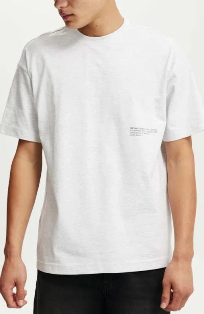 Cotton On Box Fit Easy T-shirt In White Marle Portland