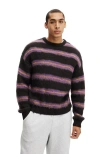 Cotton On Box Fit Fuzzy Crew Knit In Black