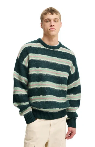 Cotton On Box Fit Fuzzy Crew Knit In Green