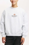 Cotton On Box Fit Graphic Crew Sweater In Grey Marle High Society